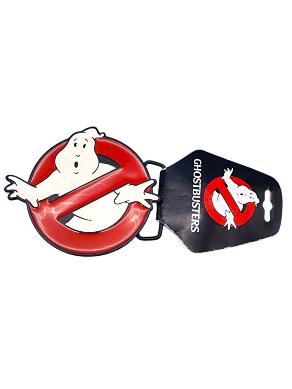 Bioworld Ghostbusters Ghost Logo Metal Clip Belt Buckle Red White Black
